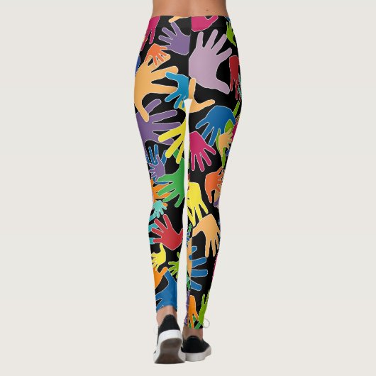 Farbenfrohe Cartoon Leggings (Rückseite)