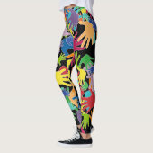 Farbenfrohe Cartoon Leggings (Links)
