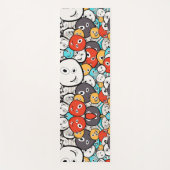 farbenfrohe Cartoon-Monster Yogamatte (Vorderseite)