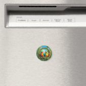 Farbenfrohe Cartoon Papageien Magnet (In Situ (Geschirrspüler))
