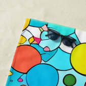 Farbenfrohe Cartoon Park Szene Strandtuch (Beispiel)