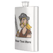 Farbenfrohe Cartoon-Piraterie mit Ihrem Text Flachmann (Links)