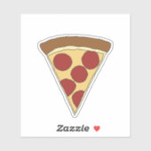 Farbenfrohe Cartoon Pizza Zeichnend Pizza SlicesCl Aufkleber (Blatt)