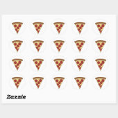 Farbenfrohe Cartoon Pizza Zeichnend Pizza SlicesCl Runder Aufkleber (Blatt)