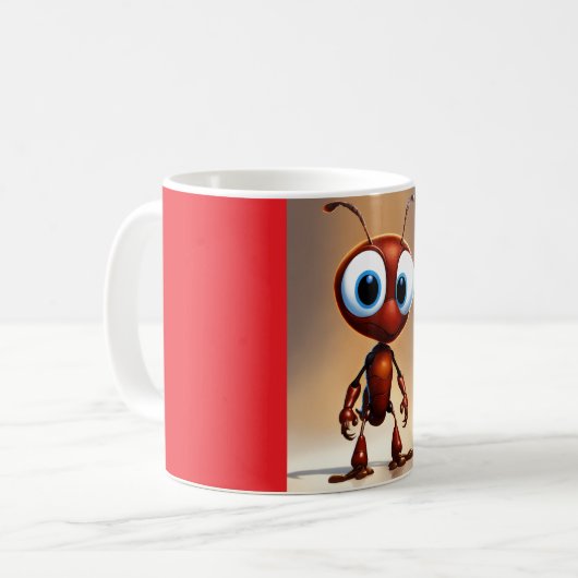 Farbenfrohe Cartoon Print Tasse - Spaß und Launen (Vorderseite Links)