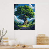 Farbenfrohe Cartoon Style Illustration Poster - Ho (Küche)