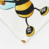 Farbenfrohe Cartoon Tiere Fleecedecke (Ecke)