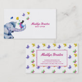 Farbenfrohe Cartoon Tiere Visitenkarte (Vorne/Hinten)