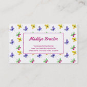 Farbenfrohe Cartoon Tiere Visitenkarte (Rückseite)