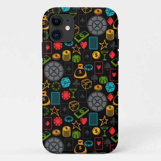 Farbenfrohe Casino Icons Case-Mate iPhone Hülle (Rückseite)