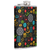 Farbenfrohe Casino Icons Flask Flachmann (Rechts)
