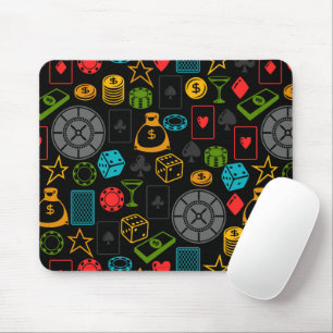 Farbenfrohe Casino Icons Mousepad