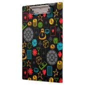 Farbenfrohe Casino Icons Notebook Klemmbrett (Links)