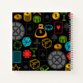 Farbenfrohe Casino Icons Notebook Notizblock (Rückseite)