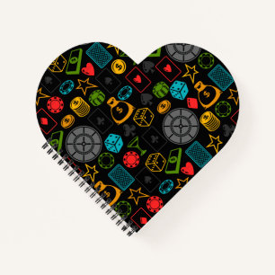Farbenfrohe Casino Icons Notebook Notizblock