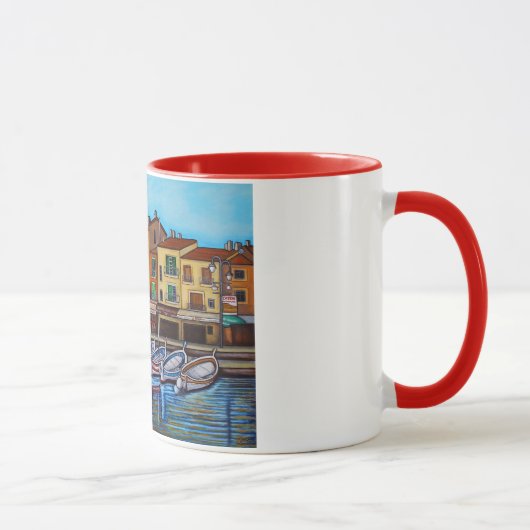 Farbenfrohe Cassis 11 oz Ringer Tasse (Rechts)