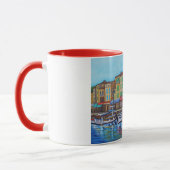 Farbenfrohe Cassis 11 oz Ringer Tasse (Links)