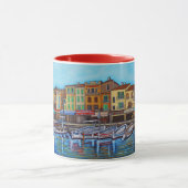 Farbenfrohe Cassis 11 oz Ringer Tasse (Zentrum)