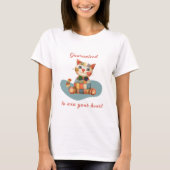 Farbenfrohe Cat Conversation Starter T-Shirt (Vorderseite)
