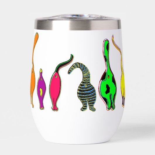 Farbenfrohe Cat Hintern (Vorderseite)