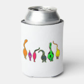 Farbenfrohe Cat Hintern Dosenkühler (Kanne Vorderseite)