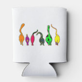 Farbenfrohe Cat Hintern Dosenkühler (Rückseite)