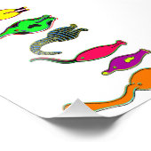 Farbenfrohe Cat Hintern Fotodruck (Ecke)