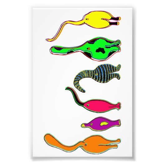 Farbenfrohe Cat Hintern Fotodruck (Vorne)