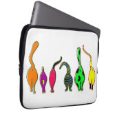 Farbenfrohe Cat Hintern Laptopschutzhülle (Vorne Rechts)