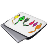 Farbenfrohe Cat Hintern Laptopschutzhülle (Vorne Knopf)