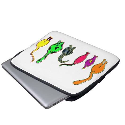 Farbenfrohe Cat Hintern Laptopschutzhülle (Vorne Knopf)