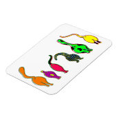 Farbenfrohe Cat Hintern Magnet (Linke Seite)