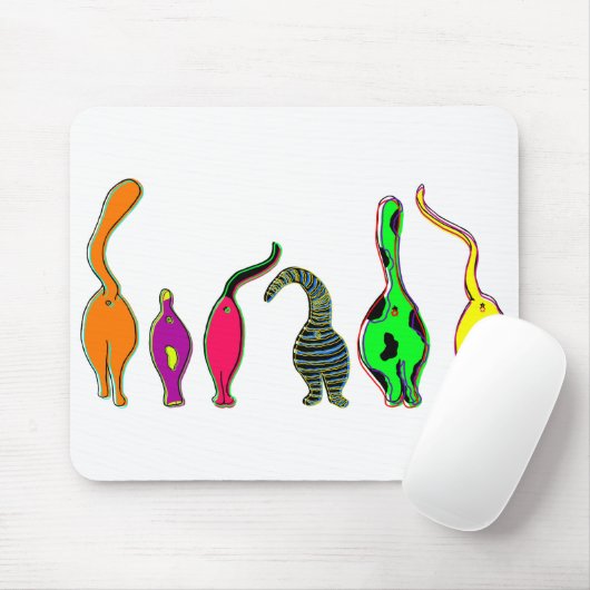 Farbenfrohe Cat Hintern Mousepad (Mit Mouse)
