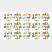 Farbenfrohe Cat Hintern Muster Etiketten (Blatt)