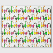 Farbenfrohe Cat Hintern Muster Geschenkpapier (Flach)