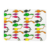 Farbenfrohe Cat Hintern Muster Magnet (Horizontal)