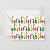 Farbenfrohe Cat Hintern Muster Mitteilungskarte (Rückseite)