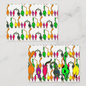 Farbenfrohe Cat Hintern Muster Mitteilungskarte (Vorne/Hinten)