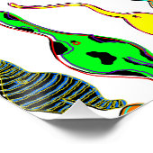 Farbenfrohe Cat Hintern Muster Poster (Ecke)