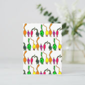 Farbenfrohe Cat Hintern Muster Postkarte (Stehend Vorderseite)