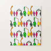 Farbenfrohe Cat Hintern Muster Puzzle (Vertikal)