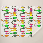 Farbenfrohe Cat Hintern Muster Sherpadecke (Vorderseite (Horizontal))