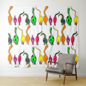 Farbenfrohe Cat Hintern Muster Wandteppich (Beispiel (Horizontal))