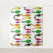 Farbenfrohe Cat Hintern Muster Wandteppich (Vorderseite)