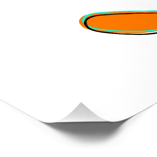 Farbenfrohe Cat Hintern Poster (Ecke)