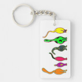 Farbenfrohe Cat Hintern Schlüsselanhänger (Vorderseite)