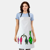 Farbenfrohe Cat Hintern Schürze (Getragen)