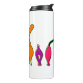 Farbenfrohe Cat Hintern Thermosbecher (Nach links gedreht)