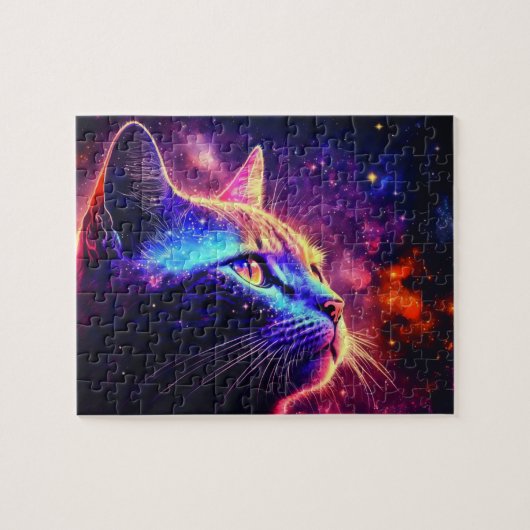 Farbenfrohe Cat Jigsaw Puzzle (Horizontal)