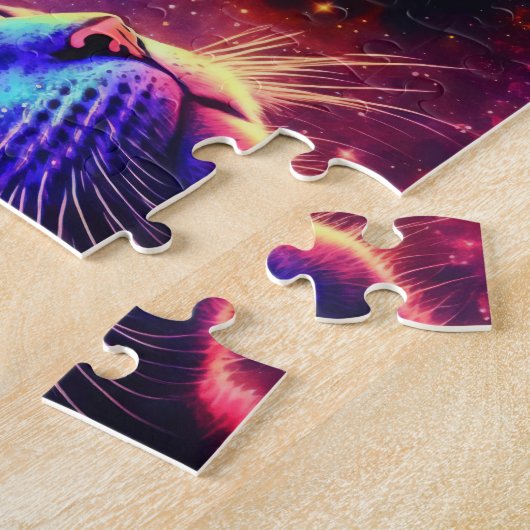 Farbenfrohe Cat Jigsaw Puzzle (Seite)